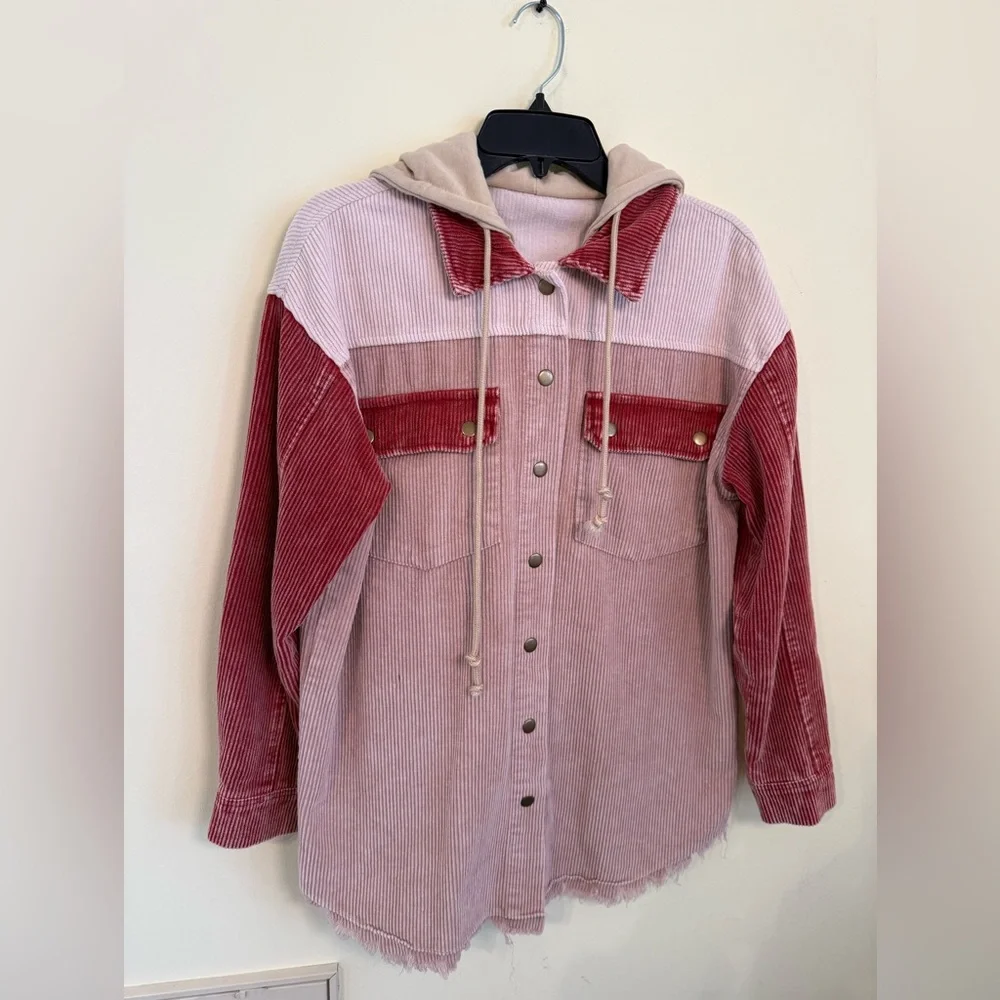 Dokotoo Corduroy Hooded Shacket *EXCELLENT USED CONDITION* - Picture 3 of 12